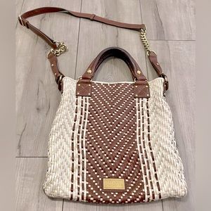 Badgley Mischka Woven Crossbody Purse